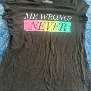 Wound Up Black Tee with White Text